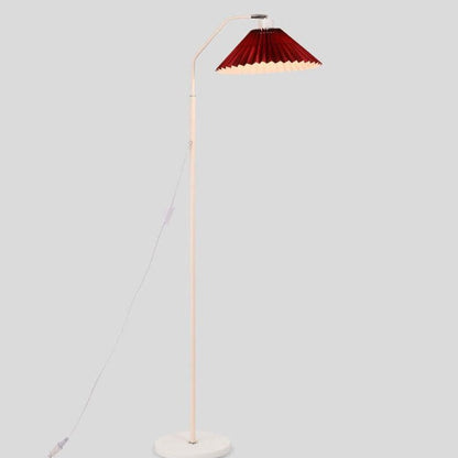 Garduru Minimalist Stehlampe | LED Lichtquelle | Verstellbar | Beige & Weinrot | Modernes Design