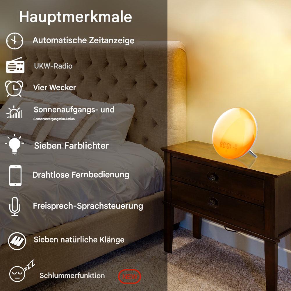 Stilvoller LED-Wecker mit Farbwechsel – Kabelloses Design für maximale Flexibilität