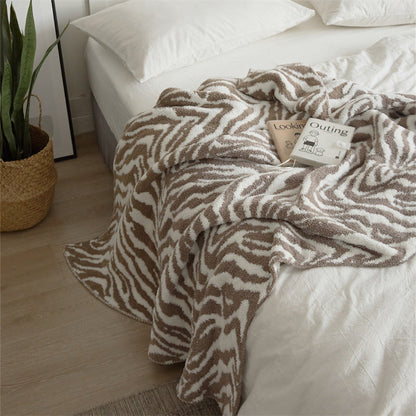 Zebra-Muster waschbare Strickwurfdecke