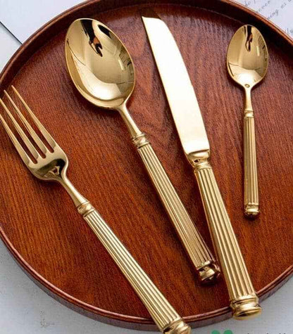 Set von 16 Stück Aristocrat Besteckset 304 Edelstahl Gold