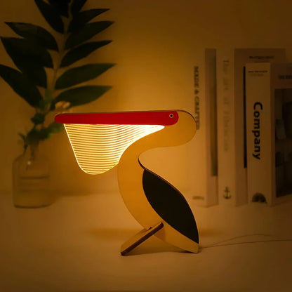 Holztier-Themen LED Tischlampe