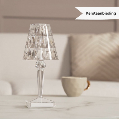 Garduru Premium LED Tischlampe | Kabellos | Dimmbare Kristallbeleuchtung | Stimmungslicht & Dekoration