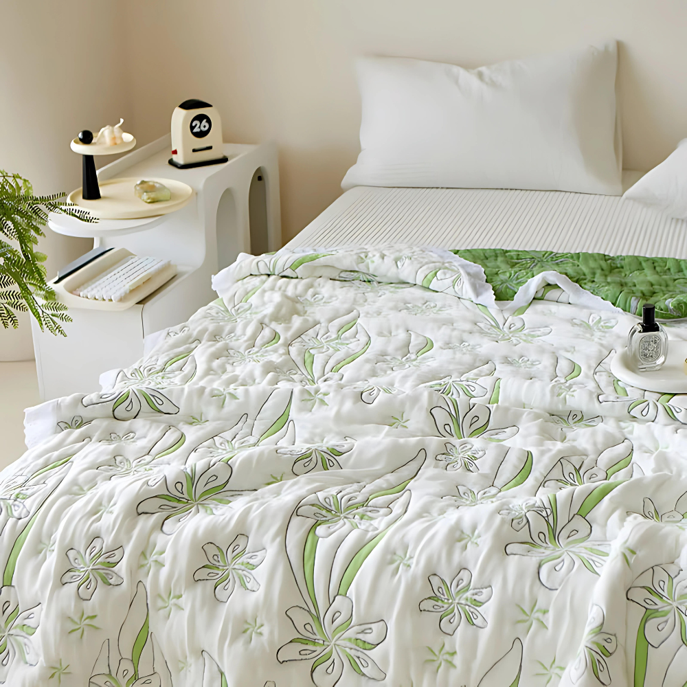 Bambusfaser Frischer Stil Blumen Decke