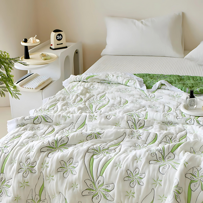 Bambusfaser Frischer Stil Blumen Decke