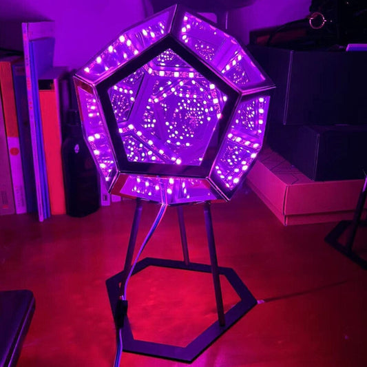 Dodekaeder InfinityGlow LED Lampe mit Fernbedienung