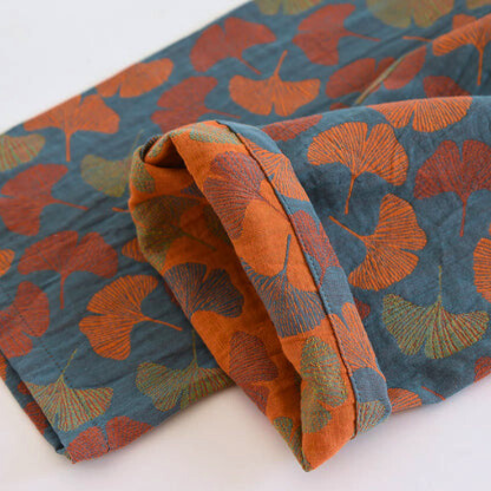 Blattprint Button-Up Loungewear Set