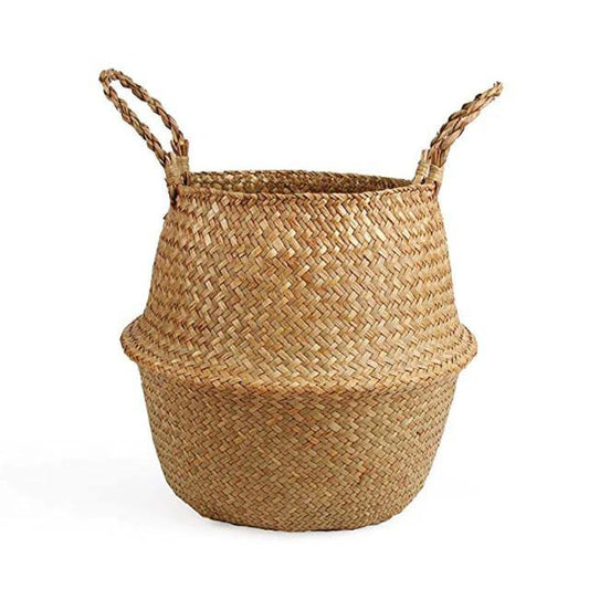 Artisan Rattan Pflanzer oder Aufbewahrungskorb mit Griffen