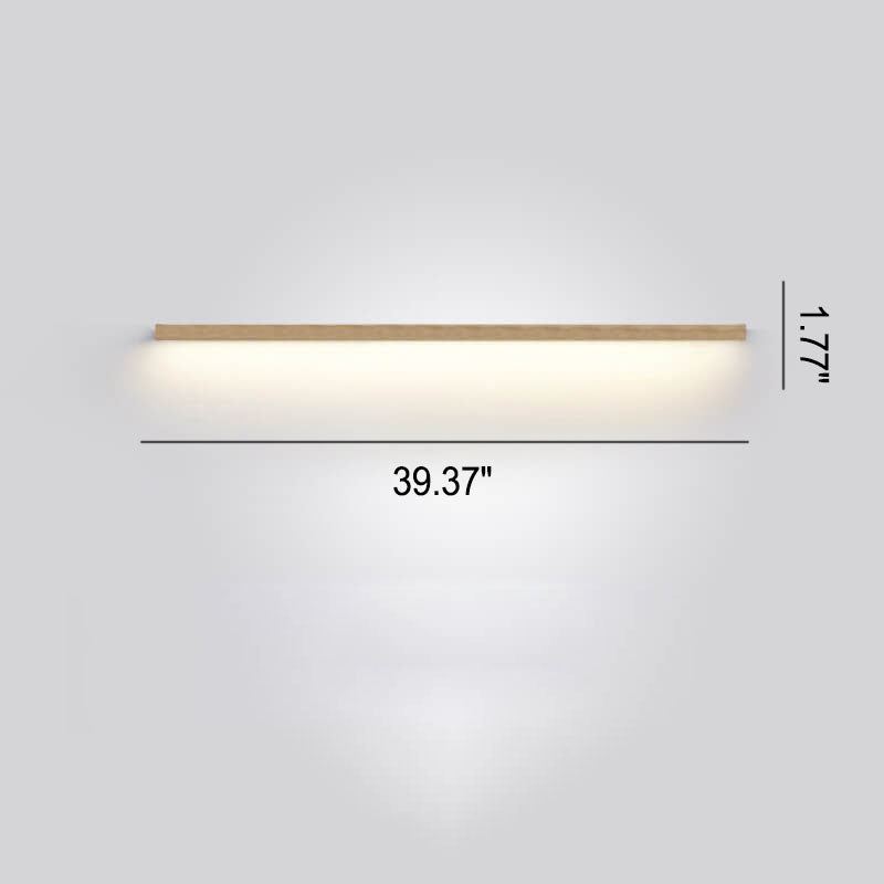 Japanische minimalistische Holzstreifen LED Wandleuchte Lampe