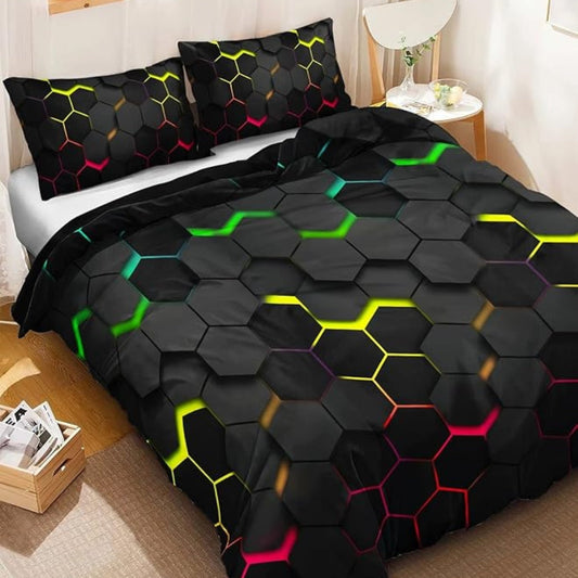 Prisma Hive | 3-teiliges Bettdeckenbezug-Set