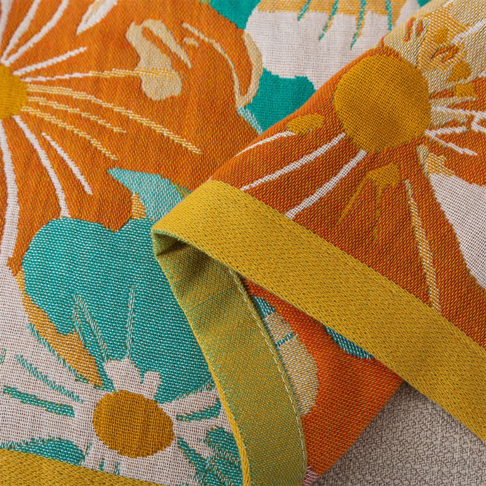 Tropical Bloom Baumwoll-Gaze Badetuch