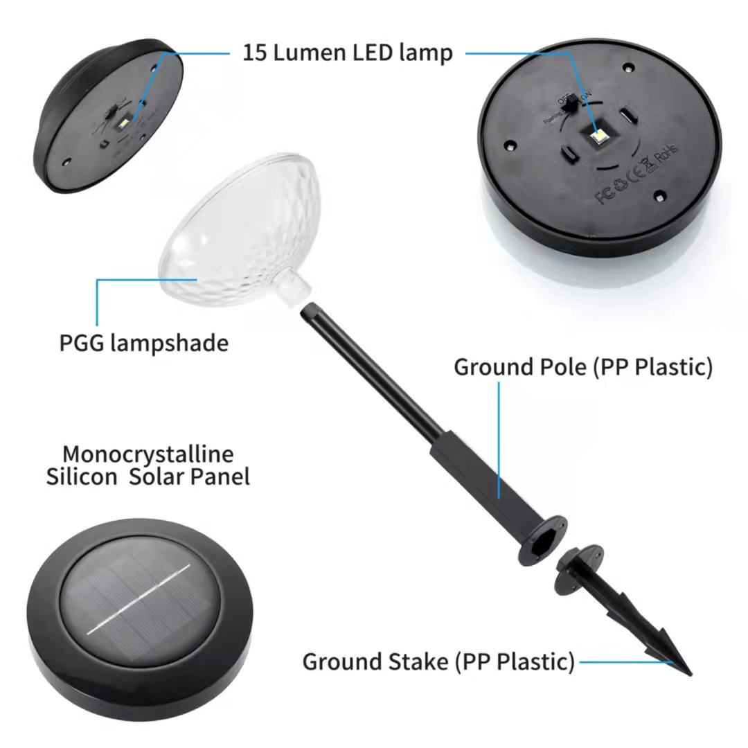 Solar Gartenlampe mit Farbwechsel – LED Gartenbeleuchtung für den Außenbereich mit Blütenmuster