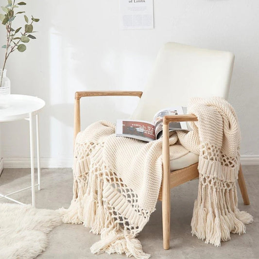 Snug Strickgewebe Quastendecke