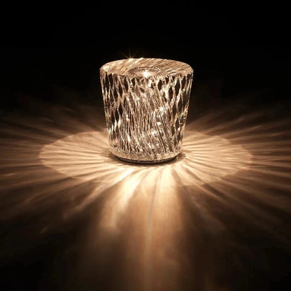 Wiederaufladbare Tischlampe mit Kristalldetails | CrystalGlow