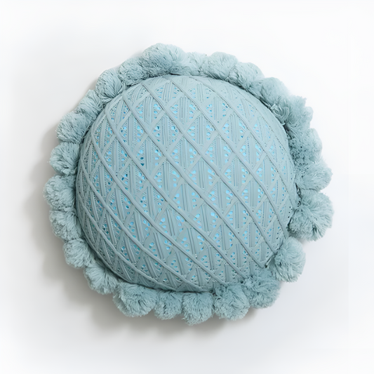 Chic Sonnenblume Pom-Pom Kissen