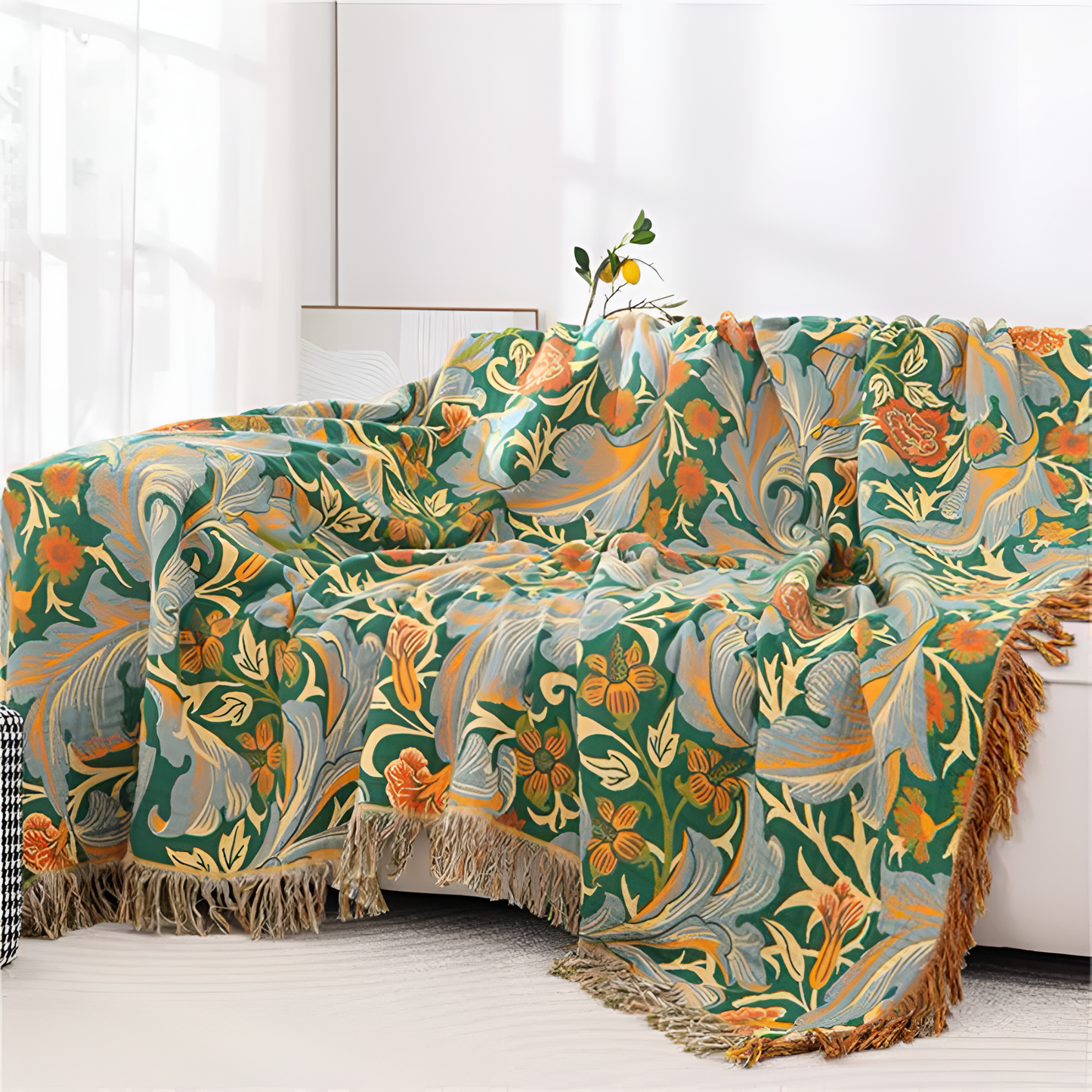 Vintage Floral Wandteppich Throw-Decke
