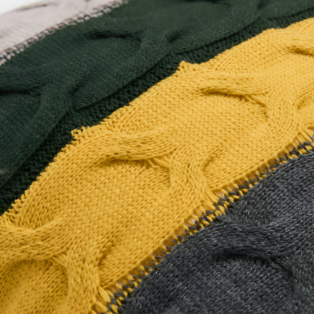 Bunte Strahlung Strickkissen