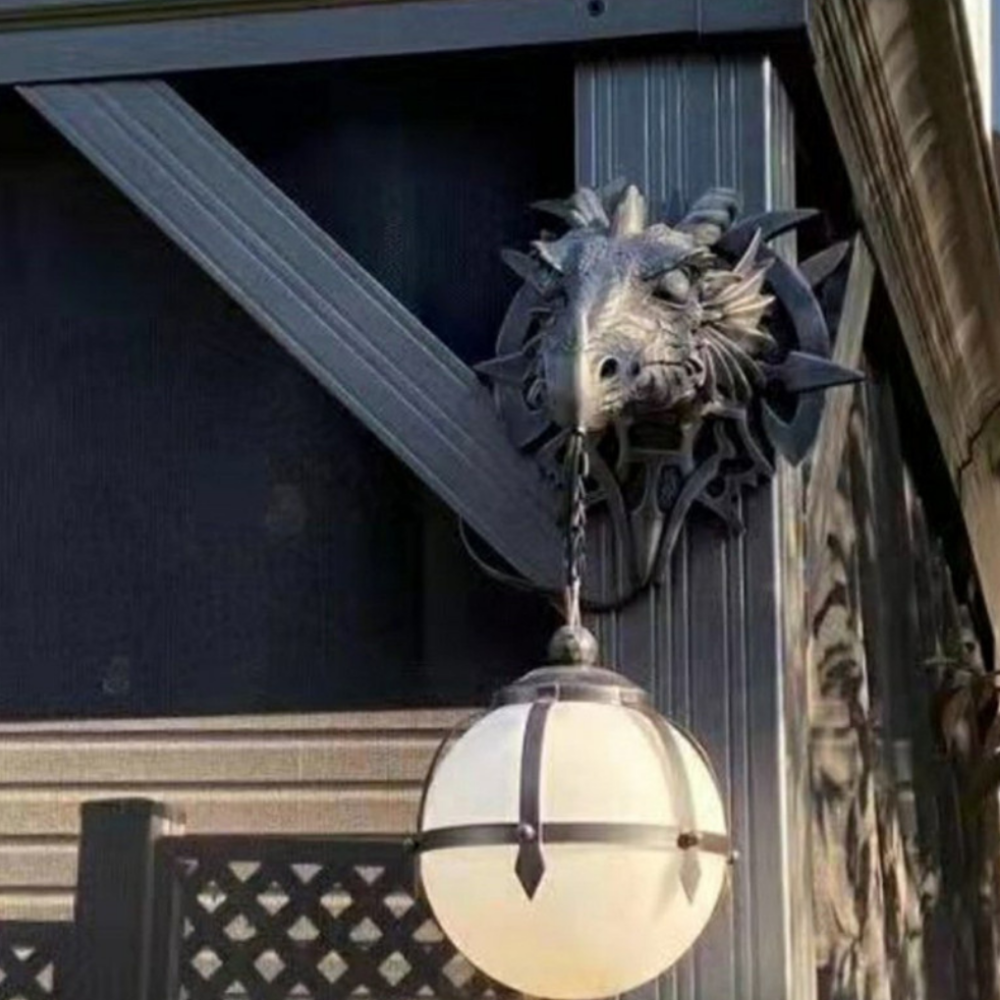 Royallure Drachenkopf Wandmontage Hängeleuchte - 18 cm Einzigartiger Fantasie Dekor