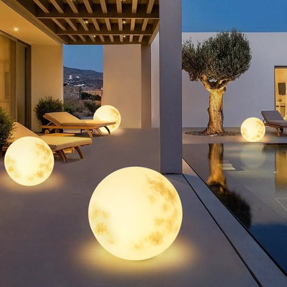 Garduru Mond Gartenlampe | Stimmungsvolles Licht für Außenbereiche | Wetterfest | Solarbetrieben