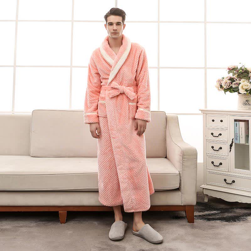 Dicker Fleece-Pyjama, bequemer Bademantel