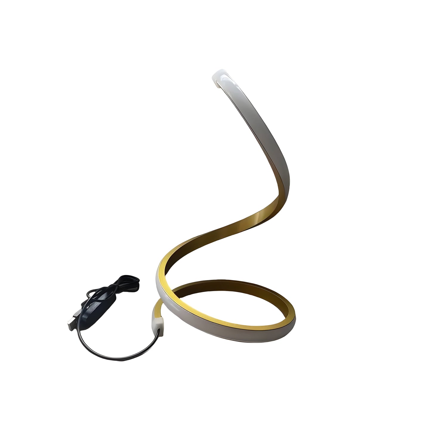 Garduru Lampe – Dekorative USB-betriebene S-förmige LED-Tischlampe
