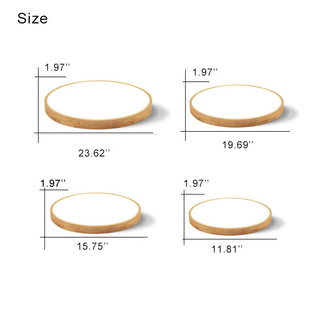 Garduru Runde LED Deckenleuchte | Ultra-Dünn | Massivholz | Skandinavisches Design für Wohnräume