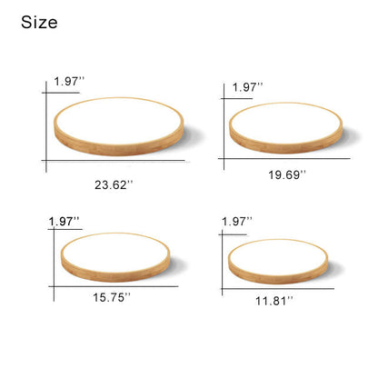 Garduru Runde LED Deckenleuchte | Ultra-Dünn | Massivholz | Skandinavisches Design für Wohnräume