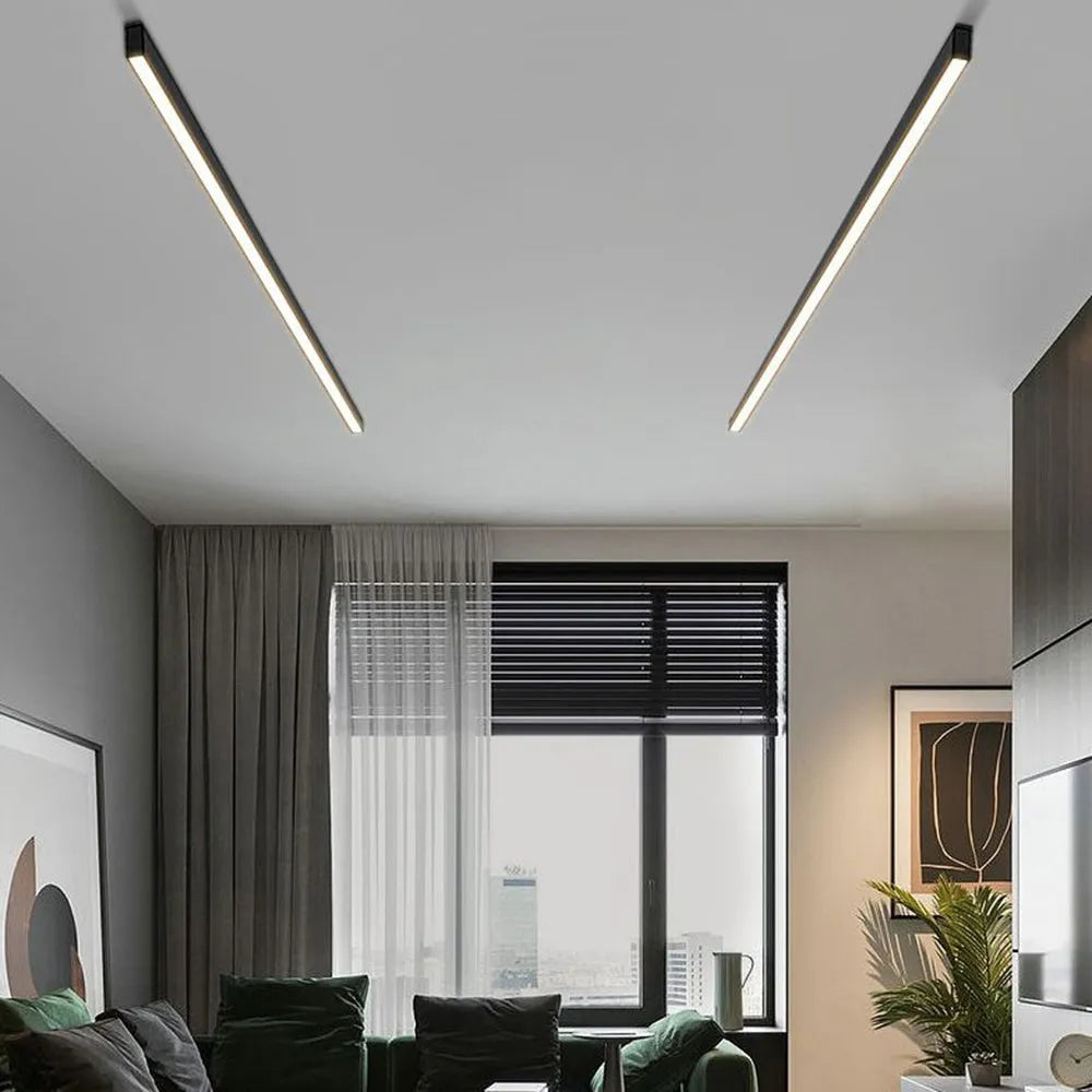 LED-Deckenleuchte modernes schwarzes Metalldesign