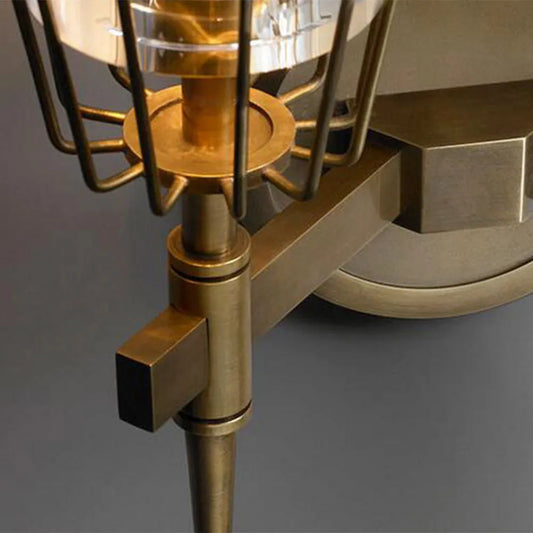 Wandleuchte Modern Messing Glas Wandlampe