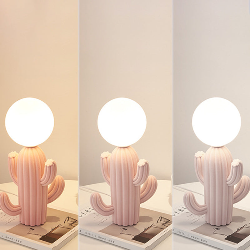 Garduru - Kreative Plüsch-Tafellampe mit Glas für Wohnzimmer & Schlafzimmer