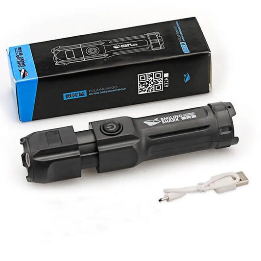Leistungsstarke Led-Taschenlampe Mit Zoom Wiederaufladbare USB Campinglampe