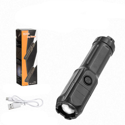 Leistungsstarke Led-Taschenlampe Mit Zoom Wiederaufladbare USB Campinglampe