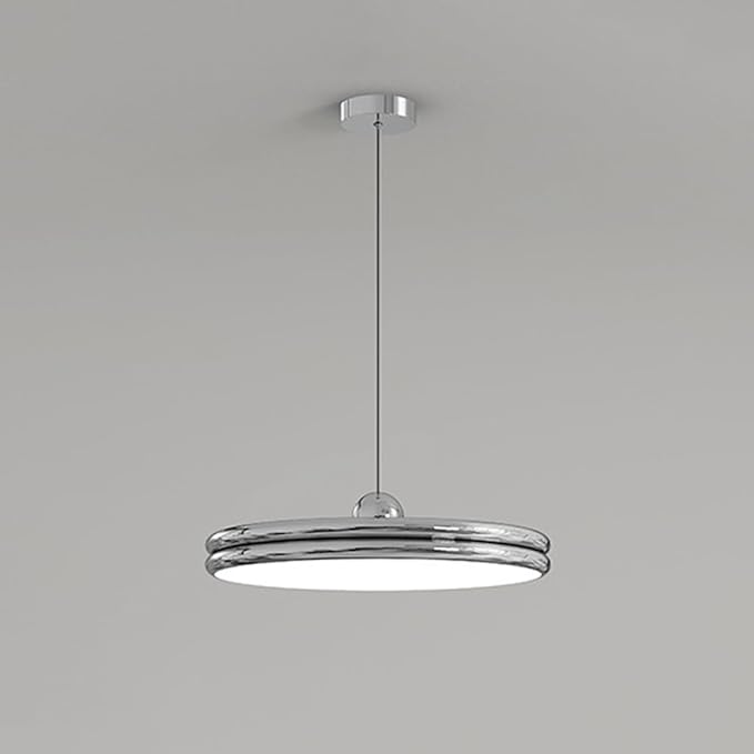 Moderne LED-Hängelampe mit Dimmfunktion und verstellbarer Kabellänge - Pendelleuchte aus Metall und Acryl