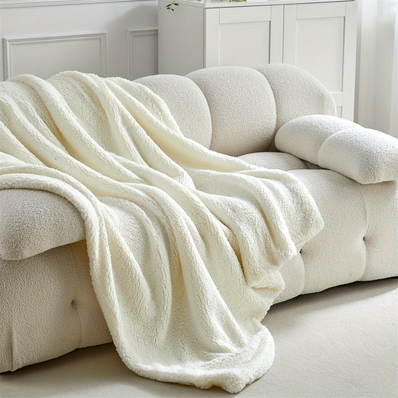 Ultra-weiches Sherpa-Fleece-Decke - Warm & Gemütlich für Sofa und Bett, Wendbar & Maschinenwaschbar