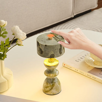 Garduru - Stilvolle LED Tischlampe Aus Marmor & Eisen Mit USB-Anschluss