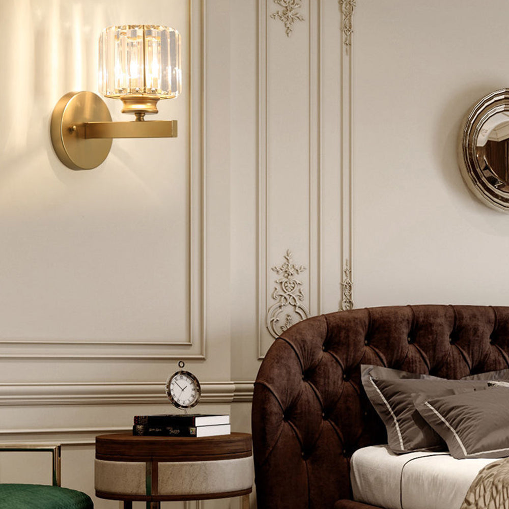 Kristallglas-Wandleuchte mit modernem Armdesign