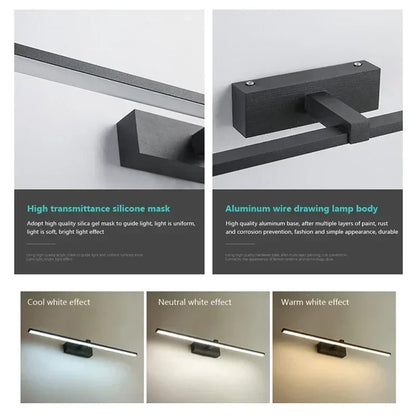 Moderner Aluminium LED Badezimmerspiegel Wandlampe Wandbeleuchtungseinrichtung