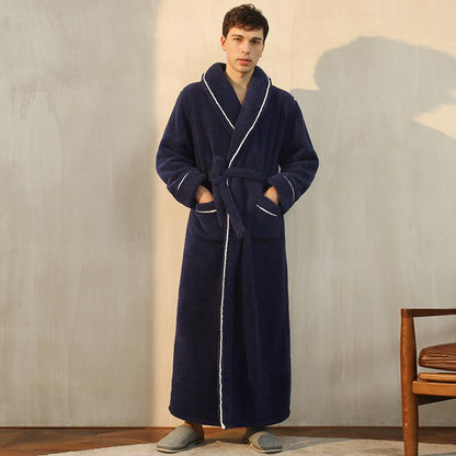 Garduru Bequemer Fleece-Pyjama, langer Bademantel