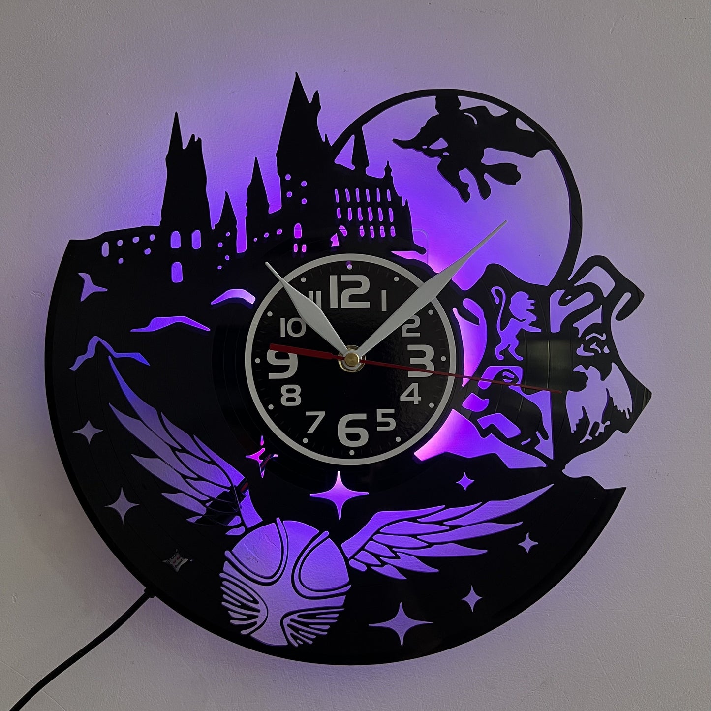 Garduru LED Vinyl-Schallplatten-Wanduhr - Perfekt für Wohnzimmer, Schlafzimmer, Küche & Bürodeko | Ideales Geschenk für Geburtstag, Muttertag & Halloween