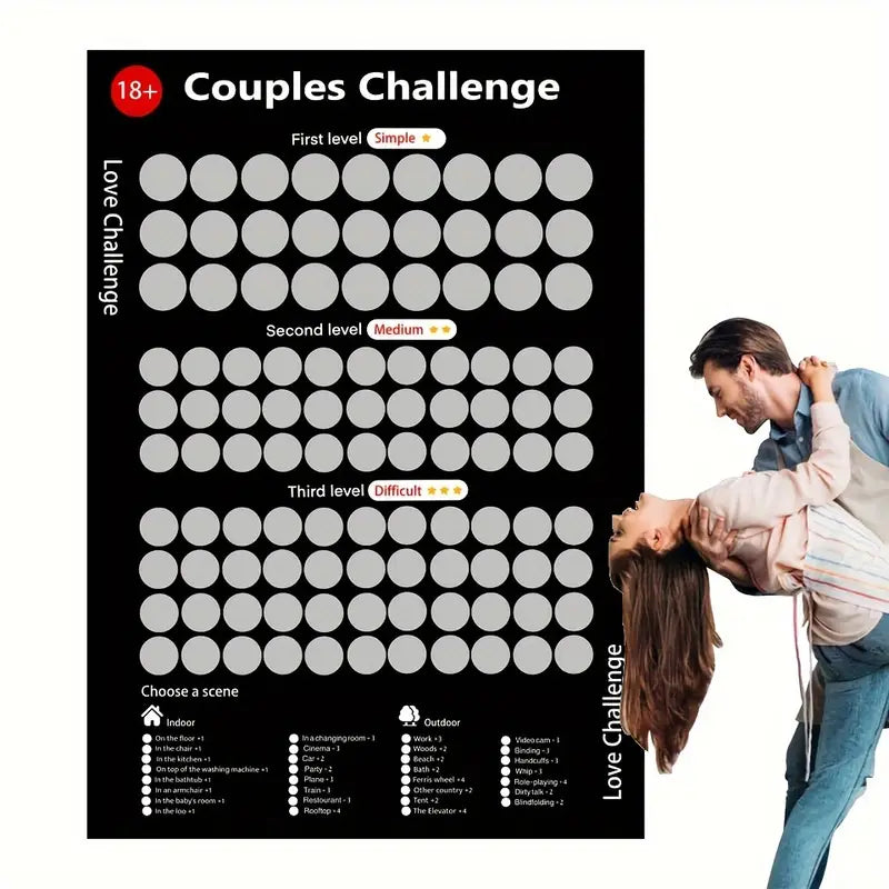 Liebes-Challenge Rubbelkarten für Paare