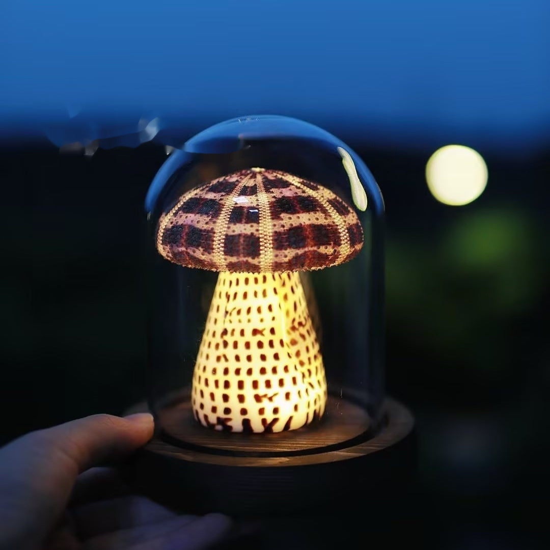 Pilz Seeigel Handgemachte Kleine Nachttischlampe