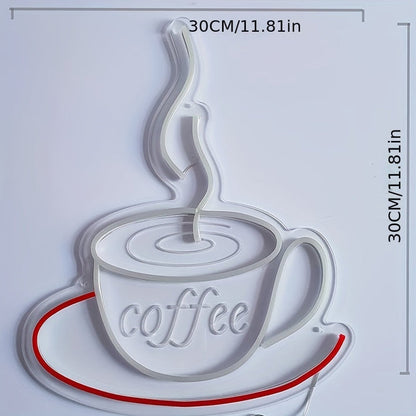 LED-Neon Kaffeetassen-Wandlicht