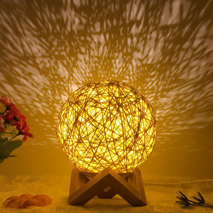 Garduru-Rattan-Tischlampe