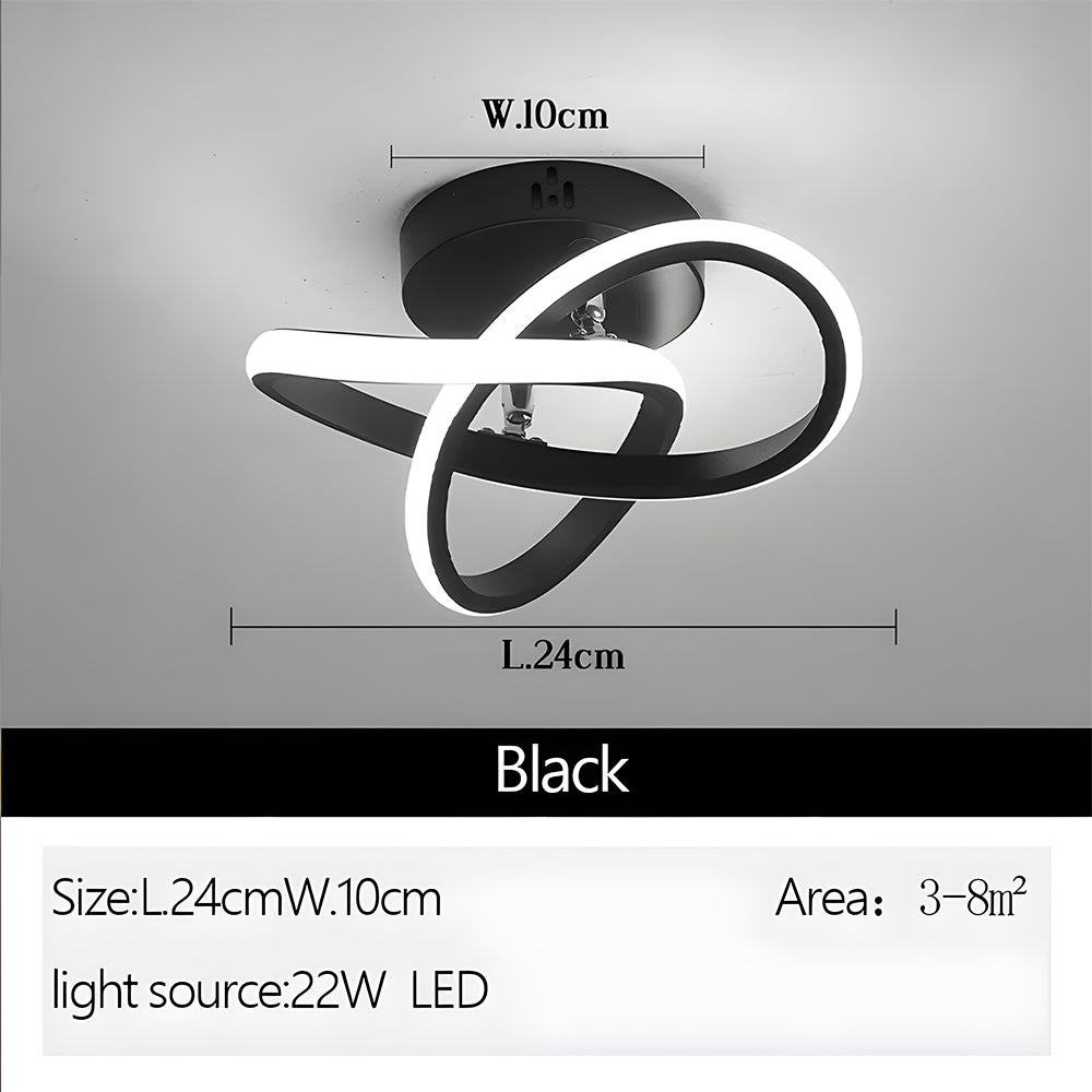 Deckenleuchte mit LED schwarzem Metallrahmen