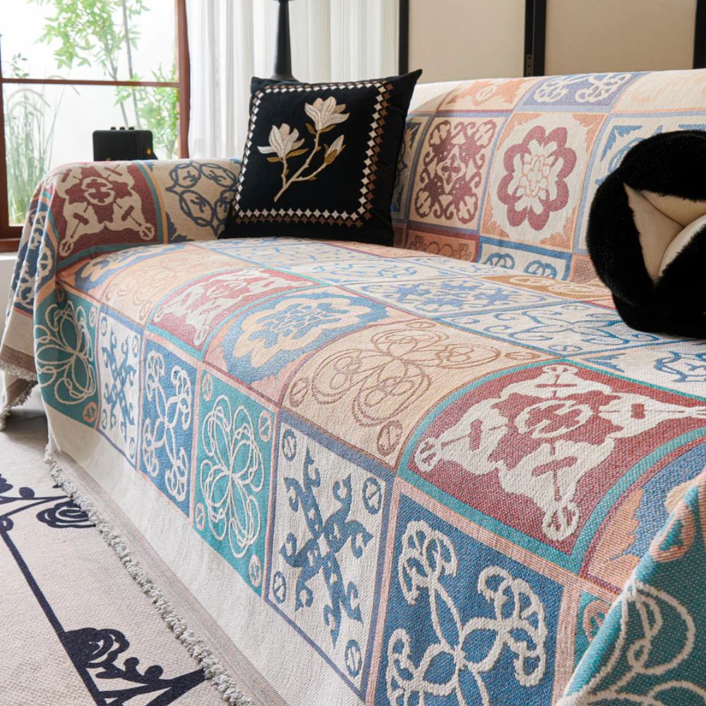 Vintage Mosaik Sofabezug