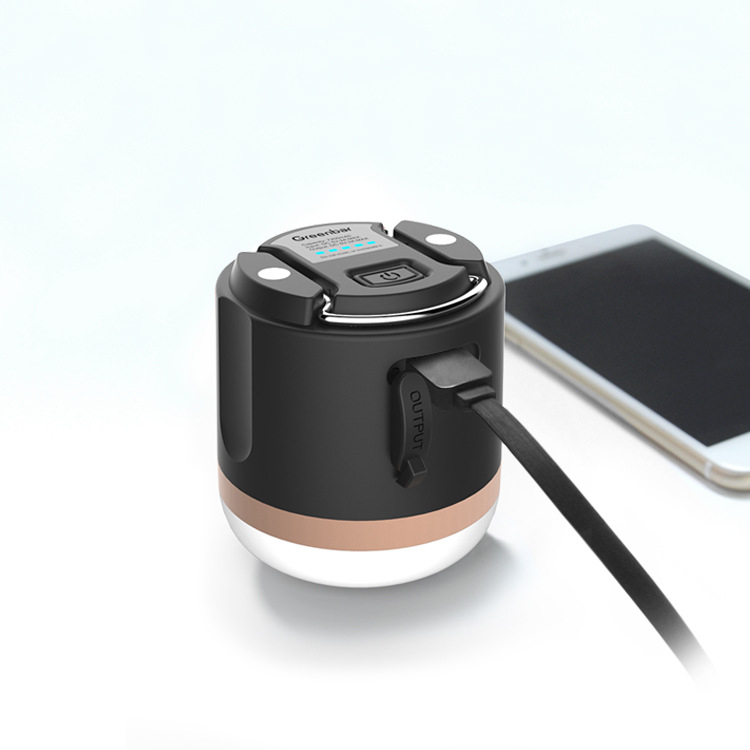 Tragbare LED Campinglampe mit Powerbank – Wiederaufladbar, USB-Anschluss, für Outdoor & Notfälle