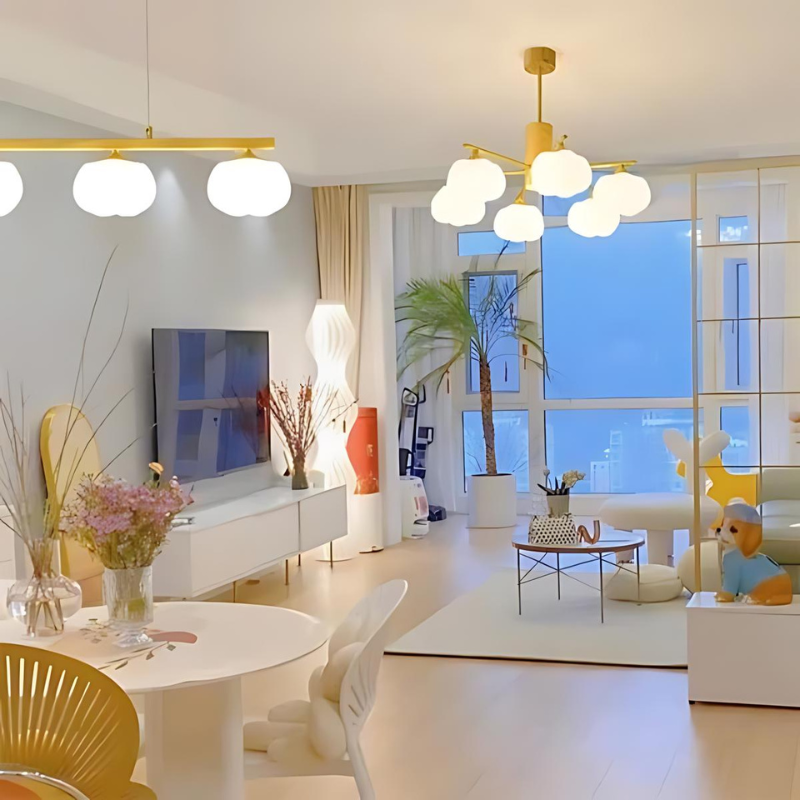 Holz-Kronleuchter für modernes Wohnzimmer | Kreatives Baumwolle Charme Design