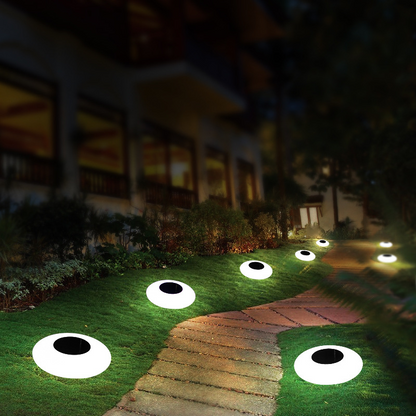 Solar Gartenleuchten Augen-Design – LED Außenbeleuchtung für Garten & Terrasse, wetterfest