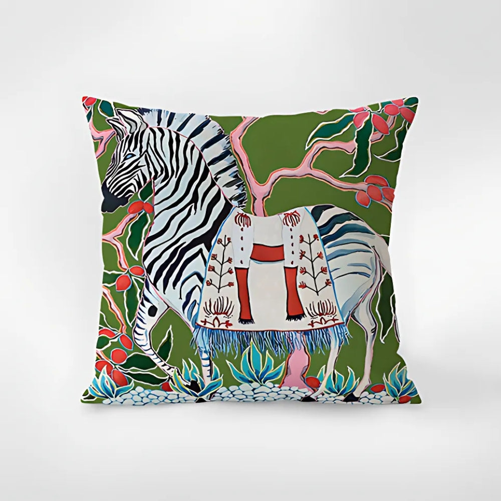 Zebra Wandteppich Quaste Kissenbezug