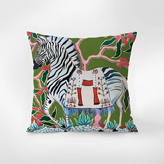 Zebra Wandteppich Quaste Kissenbezug