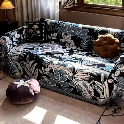 Vintage Regenwald Chenille Quasten Sofabezug